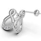 14K Gold Earring with 12 Diamonds, "STT: Prong", Push Back