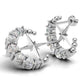 14k Gold Earrings Moon and Star with 14 Diamonds, "STT: Prong", Push Back