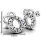 14K Gold Earrings Circle and Infinity with 20 Diamonds, "STT: Cut Split", Push Back