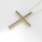 Yellow Gold Pendant with 23 Diamond 1.2mm VS1 each, Cross, Only Pendant
