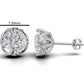 14K Gold Earrings Solitaire with 2 Diamonds, "STT: Prong", Push Back