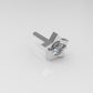 14K Ear Piercing with Diamond, 5 pointed star