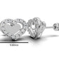 14k Gold Earrings Hearts with 30 Diamonds, "STT: Prong", Push Back