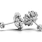 14K Gold Earrings with 14 Diamonds, "STT: 3-Prong and Bezel", Push Back, Filigree