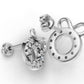 14K Gold Earrings Circle and Infinity with 20 Diamonds, "STT: Cut Split", Push Back