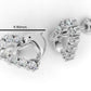 14K Gold Earrings Dolphin with 14 Diamonds, "STT: Prong", Push Back