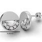 14k Gold Earrings Circle with 10 Diamonds, "STT: Prong", Push Back, Cut Chanel