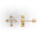 14k Earrings with 8 Diamonds, "STT: 5-Prong", Push Back