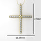 Yellow Gold Pendant with 23 Diamond 1.2mm VS1 each, Cross, Only Pendant