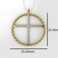 14K Pendant with 27 Diamond VS1, "Cross with twisted circle", Only Pendant