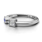 14K Gold Ring with 1 Sapphire and 1 Diamond, STT: Bezel