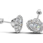 14k Gold Earrings with 32 Diamonds, "STT: Bezel and Prong", Filigree, Push Back