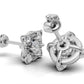 14k Gold Earrings with 10 Diamonds, "STT: Prong", Push Back, Filigree