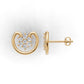 14k Gold Earrings with 14 Diamonds, "STT: Prong", Push Back
