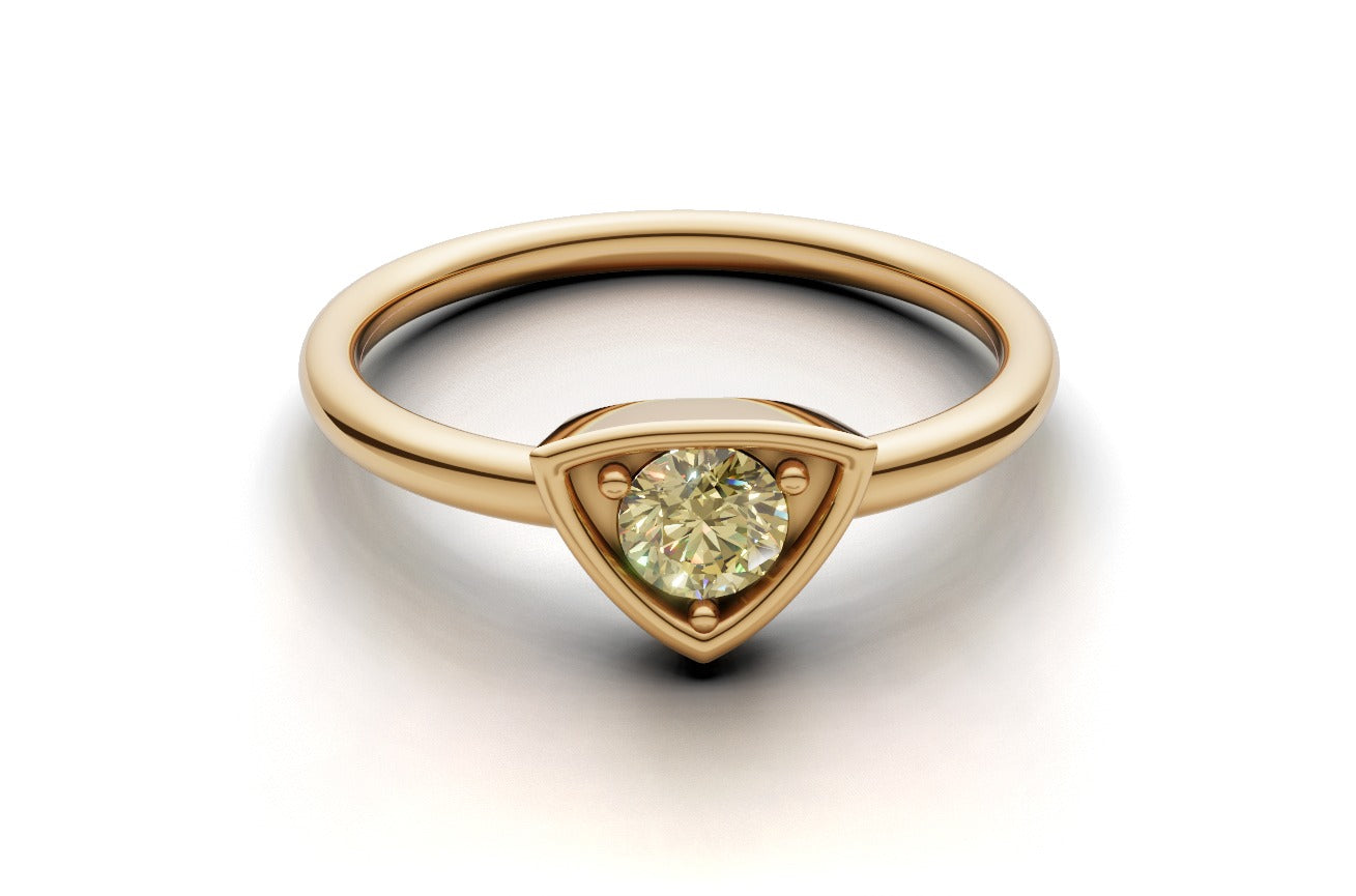 14K Gold Ring with 1 Citrine, STT: 3-Prong