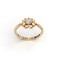 14K Gold Ring Cover Heart with 1 Diamond, STT: 4-Prong