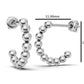 14k Gold Earrings with 6 Diamonds, "STT: Bezel", Push Back