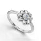 14K Gold Ring Cover Heart with 1 Diamond, STT: 4-Prong