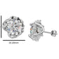 14k Gold Earrings Solitaire with 10 Diamonds, "STT: 4-Prong", Push Back