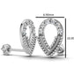 14K Gold Pear Earrings with 12 Diamonds, FILIGREE, "STT: Prong", Push Back