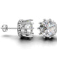 14k Gold Earrings with 8 Diamonds, "STT: 10-Prong Heart", Push Back