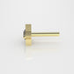 14K Ear Piercing with Diamond, 5 pointed star