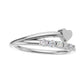14K Gold Ring Heart with 5 Diamond, STT: Prong
