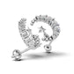 14k Gold Moon and Star Earrings with 14 Diamonds, "STT: Prong", Push Back