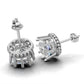 14k Gold Earrings with 8 Diamonds, "STT: 10-Prong Heart", Push Back
