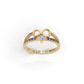 14K Gold Ring Infinity with 11 Stones, STT: Prong