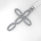 14K Pendant with 85 Diamond VS1, Cross, Only Pendant, "Prongs"