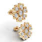 14K Gold Earrings with 14 Diamonds, "STT: 3-Prong and Bezel", Push Back, Filigree