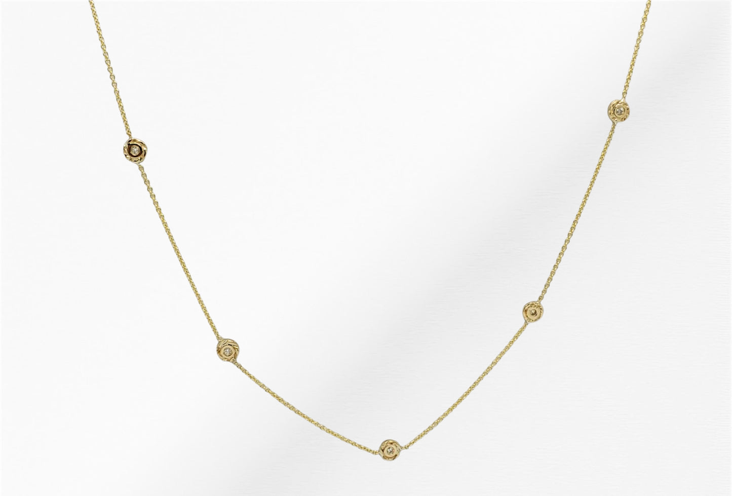14K 5 diamond Necklace