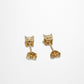 14K Diamond 0.70ct. t.w. Princess Cut Gold Stud Earrings