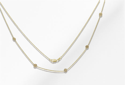 14K 5 diamond Necklace
