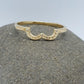 14K HALF HEART RING WITH 3 Diamond