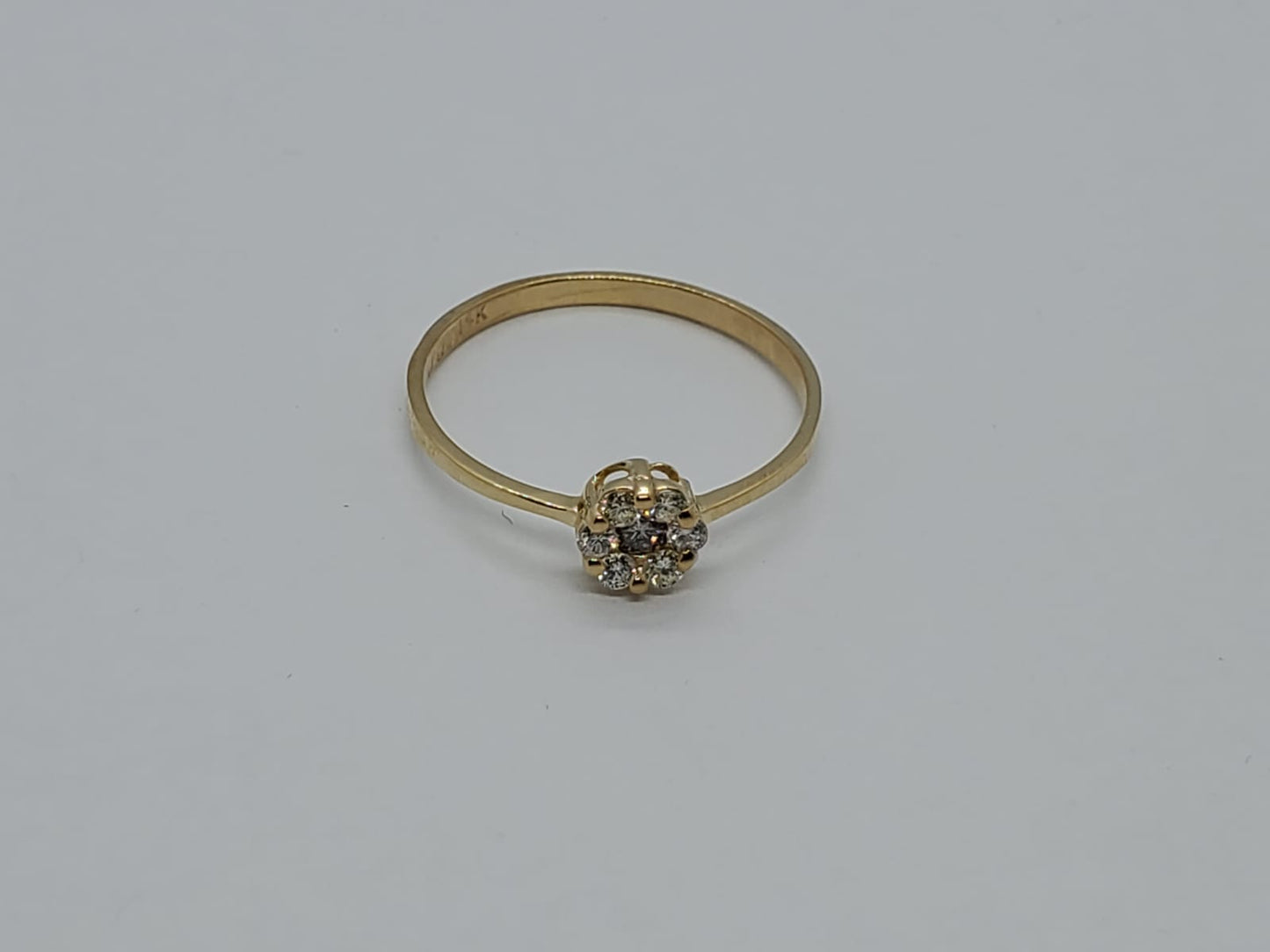 14K YELLOW GOLD RING WITH MOISSANITE