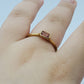14k solitaire ring with emerald cut tourmaline stone, daily wear ring