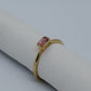 14k solitaire ring with emerald cut tourmaline stone, daily wear ring