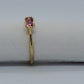 14k solitaire ring with emerald cut tourmaline stone, daily wear ring