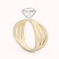 14k gold Solitaire ring with "Moissanite" 0.20 Ct comfortable and elegant