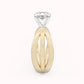 14k gold Solitaire ring with "Moissanite" 0.20 Ct comfortable and elegant