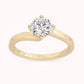 14k gold Solitaire ring with "Moissanite" 0.20 Ct, comfortable and elegant