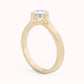 14k gold Solitaire ring with "Moissanite" 0.20 Ct, comfortable and elegant