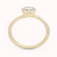 14k gold Solitaire ring with "Moissanite" 0.20 Ct, comfortable and elegant