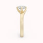 14k gold Solitaire ring with "Moissanite" 0.20 Ct, comfortable and elegant
