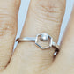 14k White Gold unique ring, with 1 Diamond of 0.10CT, comfortable and elegant