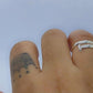 14k white gold ring with 9 Diamonds, nail style, is comfortable and elegant