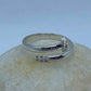 14k white gold ring with 9 Diamonds, nail style, is comfortable and elegant