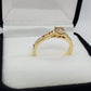14k Yellow Gold Engagement ring, with 6 Diamonds and 4 Tourmalines